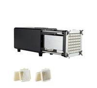 VEVOR Tagliapatatine Elettrico 376 x 117 x 131 mm Tagliapatate con Lame 12,7 mm e 9,52 mm in Acciaio Inossidabile, Tagliapatate e Tritatutto con Piedini Antiscivolo, per Patate, Patatine Fritte, Nero