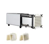 VEVOR Tagliapatatine Elettrico 376 x 117 x 131 mm Tagliapatate con Lame 12,7 mm 9,52 mm in Acciaio Inossidabile, Tagliapatate e Tritatutto con Piedini Antiscivolo, per Patate, Patatine Fritte, Argento