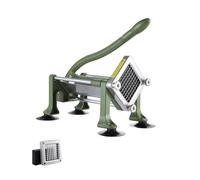 VEVOR Tagliapatatine Fritte 400 x 215 x 305 mm Affettatrice per Patate con Lame in Acciaio Inossidabile 9,52 mm Tagliapatate Manuale con Ventose, per Patate, Patatine Fritte, Cetrioli, Verdure, Verde