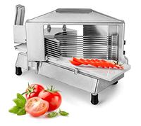 VEVOR Tagliapomodoro Commerciale, Tagliapomodoro da 1/4", Tagliapomodoro in Acciaio Inossidabile Resistente, con Piedini Antiscivolo, per Tagliare Pomodori, Cetrioli