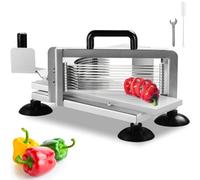 VEVOR Tagliapomodoro Commerciale, Tagliapomodoro da 1/4", Tagliapomodoro in Acciaio Inossidabile Resistente, con Piedini Antiscivolo, per Tagliare Pomodori, Cetrioli