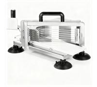 VEVOR Tagliapomodoro Commerciale, Tagliapomodoro da 9,5 mm, Tagliapomodoro in Acciaio Inossidabile Resistente, con Piedini Antiscivolo, per Tagliare Pomodori, Cetrioli e Banane