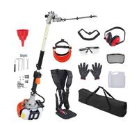 VEVOR Tagliasiepi per potatura giardinaggio 15,7 pollici 26 CC, Tagliasiepi a scoppio con asta e lama doppia azione a doppia azione, Testina orientabile a 270°, Adatto per tagliare arbusti e cespugli