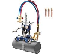 VEVOR Tagliatubi Manuale CG2-11Y, Smussatrice per Tubi 5,08 - 50,8 mm di Spessore con Catena da 2210 mm, Macchina Portatile per il Taglio a Gas con Angolo Regolato da 0° a 45° con 3 Punte