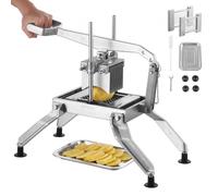 VEVOR Tagliaverdure Commerciale, Tagliapomodoro 3/8" e 3/16", Tagliaverdure in Acciaio Inossidabile e Lega di Alluminio, Tagliapomodoro Manuale con Piedini Antiscivolo, per Pomodori, Patate, Cipolle