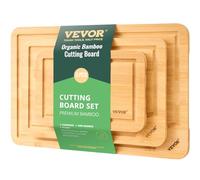 VEVOR Tagliere in Bambù 3 Pezzi Tagliere di Alta Qualità con Maniglia Integrata
