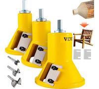 VEVOR Taglierina a tenone, 25,4 mm e 38 mm e 50,8 mm, con doppie lame dritte e viti a bottone, kit Home Master in alluminio e acciaio, taglierina per mobili in alluminio e acciaio, strumento per