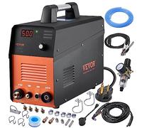 VEVOR Taglierina al plasma, 50 Amp, macchina da taglio ad arco pilota non-touch con torcia, inverter IGBT a doppia tensione CA 110 V/220 V, attrezzatura per il taglio di metalli per alluminio e