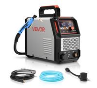 VEVOR Taglierina al Plasma, Macchina Tagliatrice al Plasma 50 A, Taglierina con Inverter IGBT, Display Digitale con Funzione 2T/4T Tempo PA/PT, Riparazioni Domestiche Officine