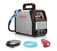 VEVOR Taglierina al Plasma, Macchina Tagliatrice al Plasma Senza Contatto 60 A, Inverter IGBT, Display Digitale con Funzione 2T/4T Tempo PA/PT, Riparazioni Domestiche Officine, Alimentazione Trifase