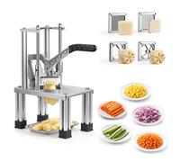 VEVOR Tagliapatate per Patate Fritte, Taglierina per Patate Verdure a Bastoncino con Lame di Ricambio 1/4 e 3/8 pollici 420J2 SUS301, Divisore per Frutta Levatorsoli per Mela, Ristorante, Cucina