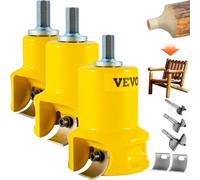 VEVOR Taglierina per tenoni, 1"/25,4 mm e 1,5"/38 mm e 2"/50,8 mm, Taglierina per mobili in alluminio e acciaio di alta qualità, con doppie lame curve e viti a bottone Home Master Kit, Strumento comme