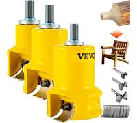 VEVOR Taglierina per tenoni, 1"/25,4 mm e 1,5"/38 mm e 2"/50,8 mm, Taglierina per mobili in alluminio e acciaio di alta qualità, con doppie lame curve e viti a bottone Home Master Kit, Strumento comme