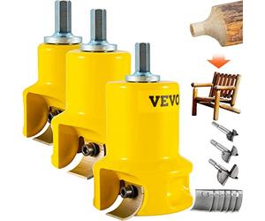 VEVOR Taglierina per tenoni, 1"/25,4 mm e 1,5"/38 mm e 2"/50,8 mm, Taglierina per mobili in alluminio e acciaio di alta qualità, con doppie lame curve e viti a bottone Home Master Kit, Strumento comme