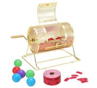 VEVOR Tamburo per Gioco Lotteria Capienza 2500 Biglietti/100 Palline in Metallo