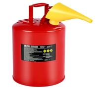 VEVOR Tanica di Sicurezza per Benzina Tanica di Sicurezza Rossa da 19 Litri di Tipo I per Benzina con Parafiamma in Acciaio Inossidabile, Coperchio a Chiusura Automatica e Imbuto in PE