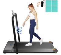VEVOR Tapis Roulant da Scrivania a Correre Camminare 500W in Argento, Tapis Roulant Sotto Piano con Telecomando e Corrimano, Macchina da Passeggio Cintura da Piedi 1120x360x1,4mm per Casa e Ufficio