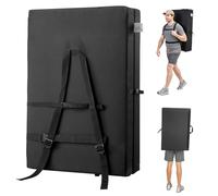 VEVOR Tappetino Boulder per Arrampicata Pieghevole Materasso di Caduta per Area Boulder con Spallacci Regolabili Maniglia, Materasso per Arrampicata Sportiva Tappetino di Protezione, Nero