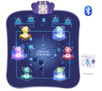 VEVOR Tappetino da Ballo Giocattolo, Tappetino da Ballo Elettronico con Bluetooth Wireless, Luci LED, 5 Modalità di Gioco, Volume Regolabile, Musica Integrata, Tappetino da Ballo per Bambini