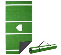 VEVOR Tappetino da Baseball, 366x183 cm, Tappetini in Erba Sintetica per Box di Battuta, Attrezzatura per Allenamento di Battuta Softball con Base di Casa ed Erba Sintetica Anti-Scolorimento, Verde