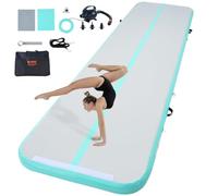 VEVOR Tappetino da Ginnastica Gonfiabile da 4 Pollici di Spessore, Pista Tumble Pompa Elettrica, Tappetini da Allenamento per Uso Domestico/Palestra/Yoga/Cheerleader/Spiaggia/Parco/Acqua, 13 Piedi