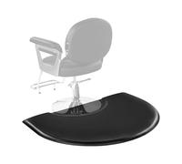 VEVOR Tappetino da Salone per Parrucchieri 1220 x 930 mm Tappetino Semicircolare per Sedia da Salone, 25 mm di Spessore, con Taglio Rotondo, Facile da Pulire e Bordi Smussati Anti-Inciampo, Nero Opaco