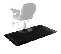 VEVOR Tappetino da Salone per Parrucchieri 1525 x 910 mm Tappetino da Salone Rettangolare, 13 mm di Spessore, con Taglio Rotondo, Bordi Smussati Anti-Inciampo e Fondo Antiscivolo, Nero Opaco