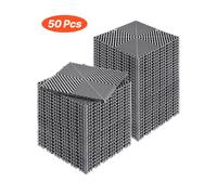 VEVOR Tappetino di Drenaggio ad Incastro 310 x 310 mm Cuscino ad Incastro Modulare da 50 Pezzi, Piastrelle per Pavimenti di Drenaggio Grigio Antiscivolo e Tappetino per Doccia, per Garage Giardino