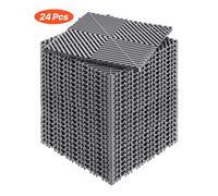 VEVOR Tappetino di Drenaggio ad Incastro, Cuscino Modulare ad Incastro con Giunzione, Piastrelle per Pavimenti Antiscivolo e Tappetino per Doccia Garage Giardino Cucina 310 x 310 mm 24 Pezzi Grigio