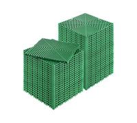 VEVOR Tappetino di Drenaggio ad Incastro, Cuscino Modulare ad Incastro con Giunzione, Piastrelle per Pavimenti Antiscivolo e Tappetino per Doccia Garage Giardino Cucina 310 x 310 mm 50 Pezzi Nero