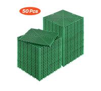 VEVOR Tappetino di Drenaggio ad Incastro, Cuscino Modulare ad Incastro con Giunzione, Piastrelle per Pavimenti Antiscivolo e Tappetino per Doccia Garage Giardino Cucina 310 x 310 mm 50 Pezzi Nero