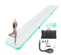 VEVOR Tappetino Gonfiabile Ginnastica Salto Danza 6 m Colore Verde Menta