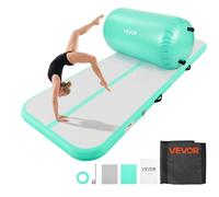 VEVOR Tappetino Gonfiabile Lunghezza 3m con Cilindro d'Aria per Ginnastica Barile 60 x 100 cm, Attrezzatura per Esercizio Fisico, Danza Artistica, Acrobazie, per Soggiorno, Palestra, Giardino, Suola