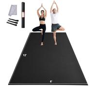 VEVOR Tappetino per Esercizi Yoga Premium ad Alta Densità Antiscivolo Tappetino per Fitness Esercizi con Borsa e Tracolla, per Tutti i Tipi di Yoga a Casa, Pilato e Allenamento a Terra 3660x1830 mm