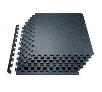 VEVOR Tappetino Puzzle ad Incastro per Palestra 25 pezzi, Spessore 1,4 cm, Piastrelle in Schiuma EVA Gommata, Tappetino da Palestra 61x61 cm, Copertura 9,3 m², Tappetino da Ginnastica, Casa, Nero Blu