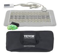 VEVOR Tappetino Riscaldante a Infrarossi lontani, 52 Pietre Giada Naturale 20 Tormalina, Tappetino Riscaldante Alleviare Dolore Schiena, 39 °C-70 °C con Controller e Spegnimento Automatico 60x40 cm