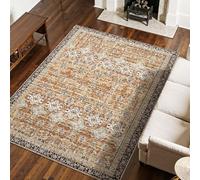 VEVOR Tappeto Grande per Salotto 2286 x 2896 mm Grande Tappeto Lavabile, Antiscivolo e Antistrappo, Adatto ad Animali Domestici e Bambini, per Camera da Letto, Soggiorno, Ingresso, Marrone Verde