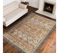 VEVOR Tappeto Grande per Salotto 2439 x 3048 mm Grande Tappeto Lavabile, Morbido, Antiscivolo e Antistrappo, per Animali Domestici e Bambini, per Camera da Letto, Cameretta, Ufficio, Marrone Verde