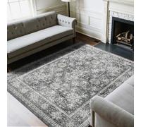 VEVOR Tappeto Grande per Salotto 2439 x 3048 mm Grande Tappeto Lavabile, Morbido, Antiscivolo e Antistrappo, Adatto ad Animali Domestici e Bambini, per Camera da Letto, Soggiorno, Ingresso, Grigio