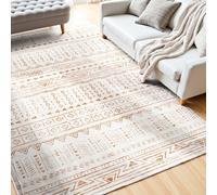 VEVOR Tappeto per Salotto 1829 x 2743 mm Lavabile, Tappeto da Interno per Soggiorno, Antiscivolo e Antistrappo, per Animali Domestici e Bambini, Camera da Letto, Soggiorno, Ingresso, Beige