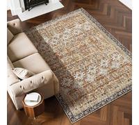 VEVOR Tappeto per Salotto 1829 x 2743 mm Lavabile, Tappeto da Interno per Soggiorno, Antiscivolo e Antistrappo, per Animali Domestici e Bambini, per Camera da Letto, Soggiorno, Marrone e Verde