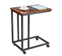 VEVOR Tavolino a Forma di C Struttura in Metallo e Rotelle 500 x 350 x 605 mm