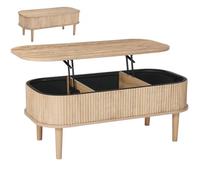 VEVOR Tavolino da Caffè Altezza Regolabile con Piano Sollevabile, Tavolino da Salotto con Contenitore 1000x480x405-545 mm Materiale in MDF, Tavolo con Piano Sollevabile per Soggiorno Ufficio Casa