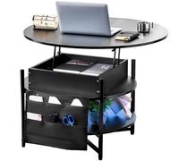 VEVOR Tavolino da Caffè Sollevabile 900 mm Tavolino Caffè Rotondo per Soggiorno