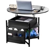 VEVOR Tavolino da Caffè Sollevabile 900 mm Tavolino Caffè Rotondo per Soggiorno