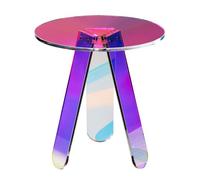 VEVOR Tavolino da Caffè in Acrilico Iridescente Rotondo 450x480mm, Tavolino da Salotto Trepiedi Tavolino in Acrilico Carico max. 10 kg, Tavolino Rotondo da Soggiorno per Camera da Letto Balcone Caffè