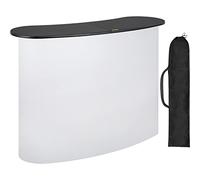 VEVOR Tavolino da Esposizione di Promozione 130 x 40 CM Espositore Commerciale Tavolo a Scomparsa Stand di Controsoffitto in Tessuto per Esposizione