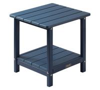 VEVOR Tavolino da Giardino 2 Ripiani 45 x 38 x 44 cm, HDPE, Tavolino da Esterno Mobiletto per Cortile per Bordo piscina, Spiaggia, Veranda, Balcone, Interno, Blu