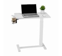 VEVOR Tavolo da Letto Mobile Bianco Scrivania per Laptop con Portabicchieri
