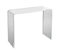 VEVOR Tavolino a forma di U 964 x 381 x 740 mm, tavolino a forma di U in acrilico, tavolino trasparente per bevande, cibo, snack, utilizzato in soggiorno, camera da letto, studio, ecc.